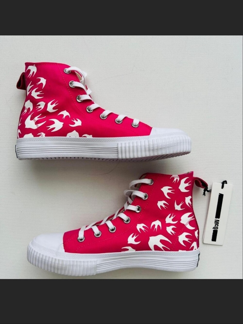 Alexander McQueen Nwt Pink High Tops Size 8